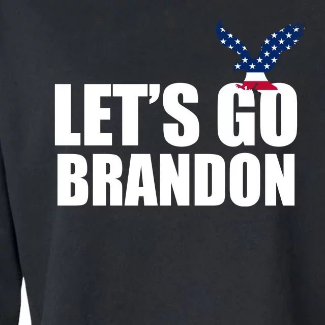 Let's Go Brandon American Bald Eagle Cropped Pullover Crew