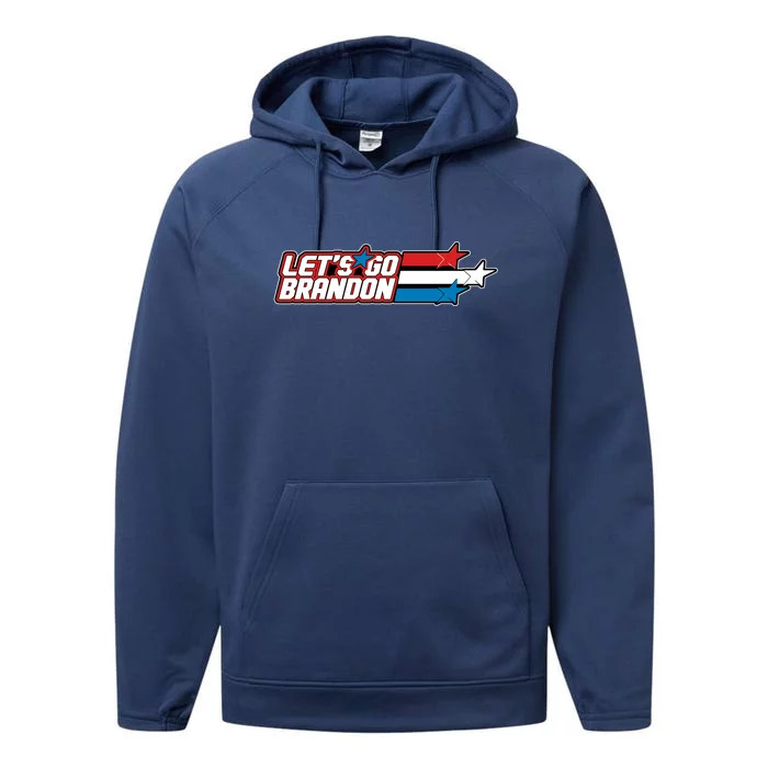 Let's Go Brandon LGB Star Logo Performance Fleece Hoodie