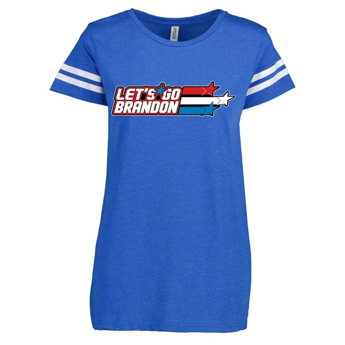 Let's Go Brandon LGB Star Logo Enza Ladies Jersey Football T-Shirt