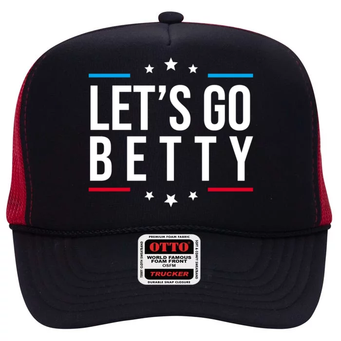 Lets Go Betty High Crown Mesh Trucker Hat