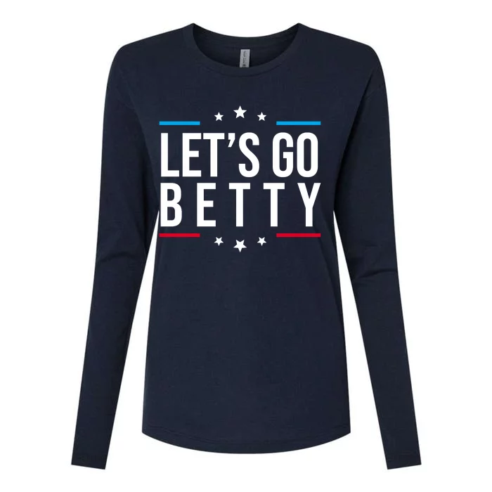 Lets Go Betty Womens Cotton Relaxed Long Sleeve T-Shirt