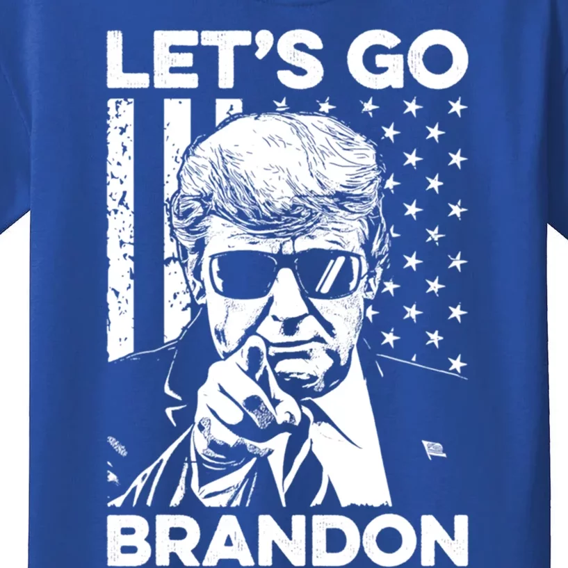 LetS Go Brandon Pro Trump 2024 Flag Anti Joe Biden Funny Gift Kids T-Shirt