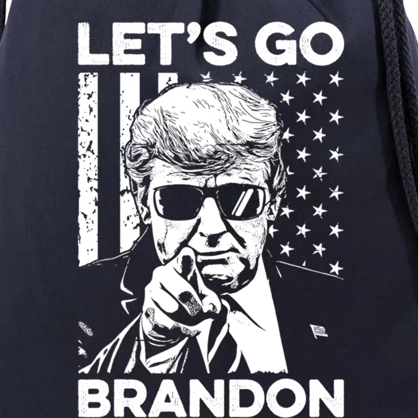 LetS Go Brandon Pro Trump 2024 Flag Anti Joe Biden Funny Gift Drawstring Bag