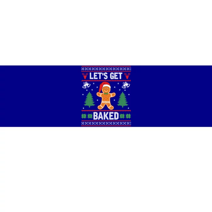 Let's Get Baked Gingerbread Ugly Christmas Biscuit Team Cute Gift Bumper Sticker