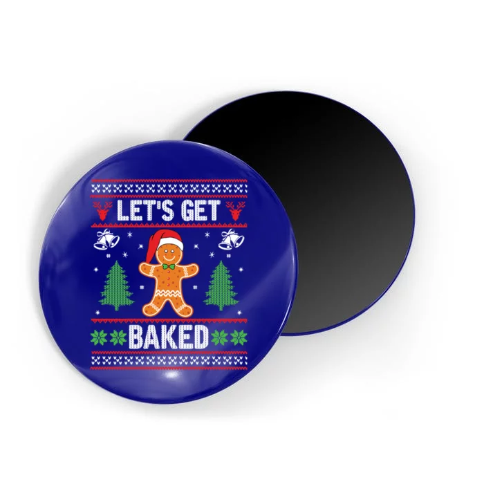 Let's Get Baked Gingerbread Ugly Christmas Biscuit Team Cute Gift Magnet