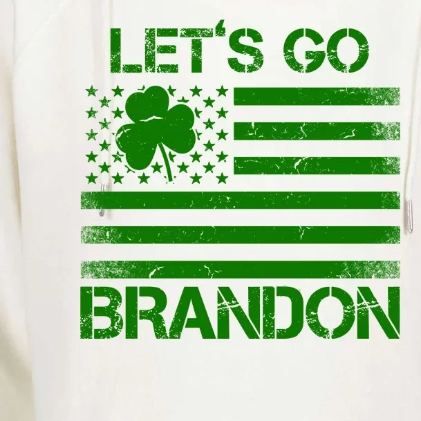 Let's Go Brandon USA St Patrick's Day Womens Funnel Neck Pullover Hood