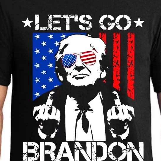 Lets Go Brandon Pro Trump 2024 Flag Anti Joe Biden Pajama Set