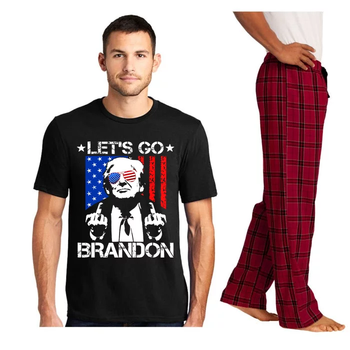 Lets Go Brandon Pro Trump 2024 Flag Anti Joe Biden Pajama Set