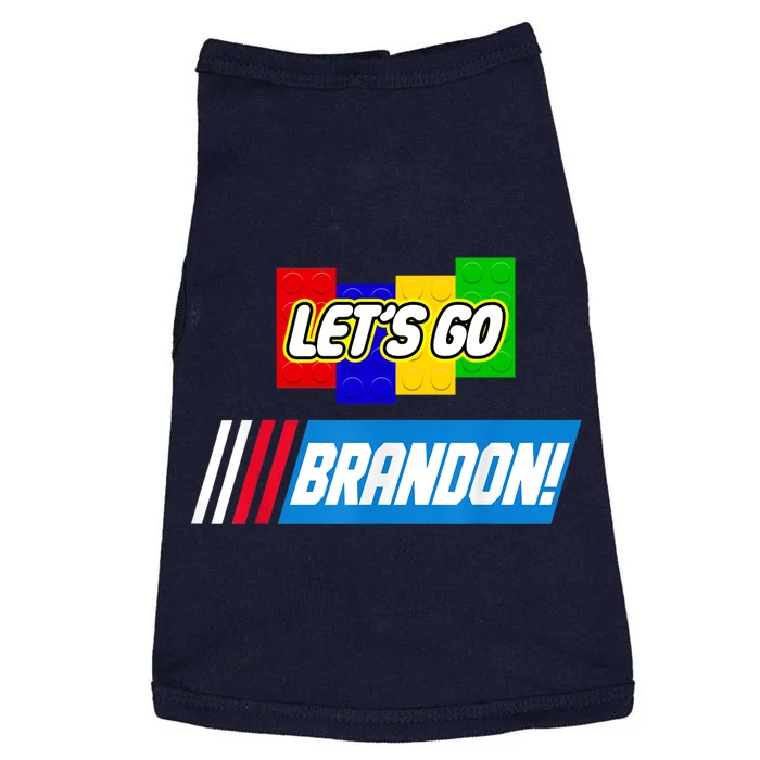 Let's Go Brandon Racing Biden Chant Spoof Logo Doggie Tank