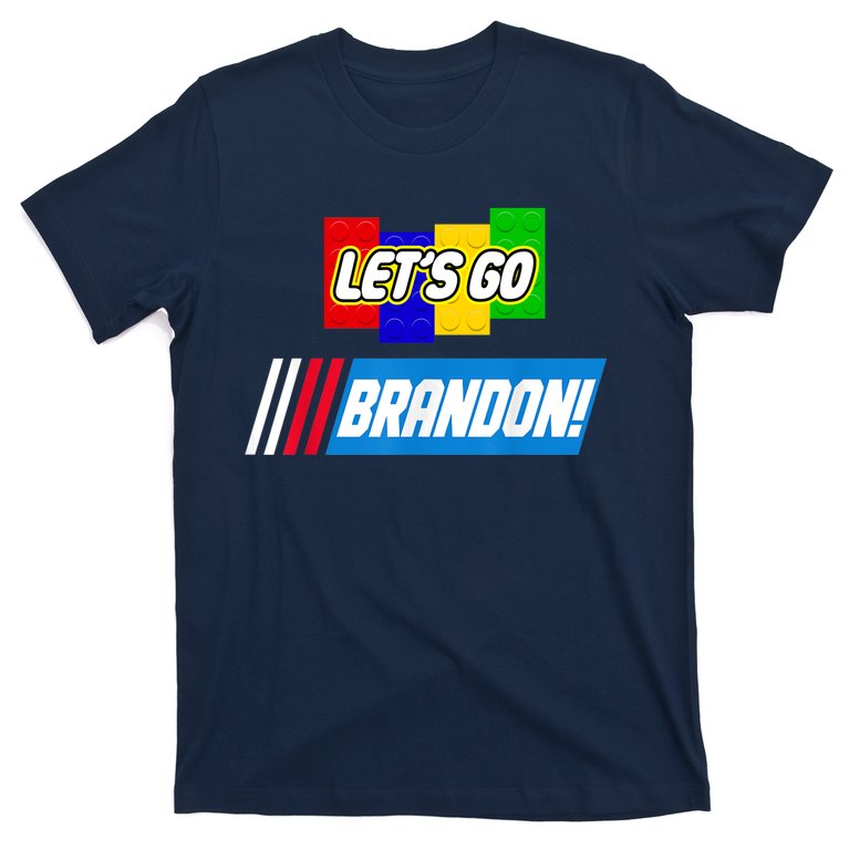 Let's Go Brandon Racing Biden Chant Spoof Logo T-Shirt