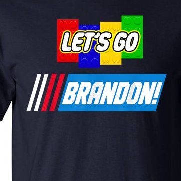 Let's Go Brandon Racing Biden Chant Spoof Logo Tall T-Shirt