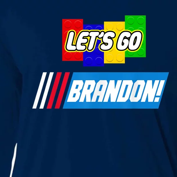 Let's Go Brandon Racing Biden Chant Spoof Logo Cooling Performance Long Sleeve Crew