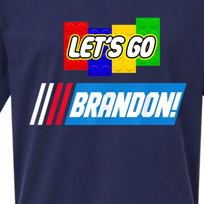 Let's Go Brandon Racing Biden Chant Spoof Logo Sueded Cloud Jersey T-Shirt