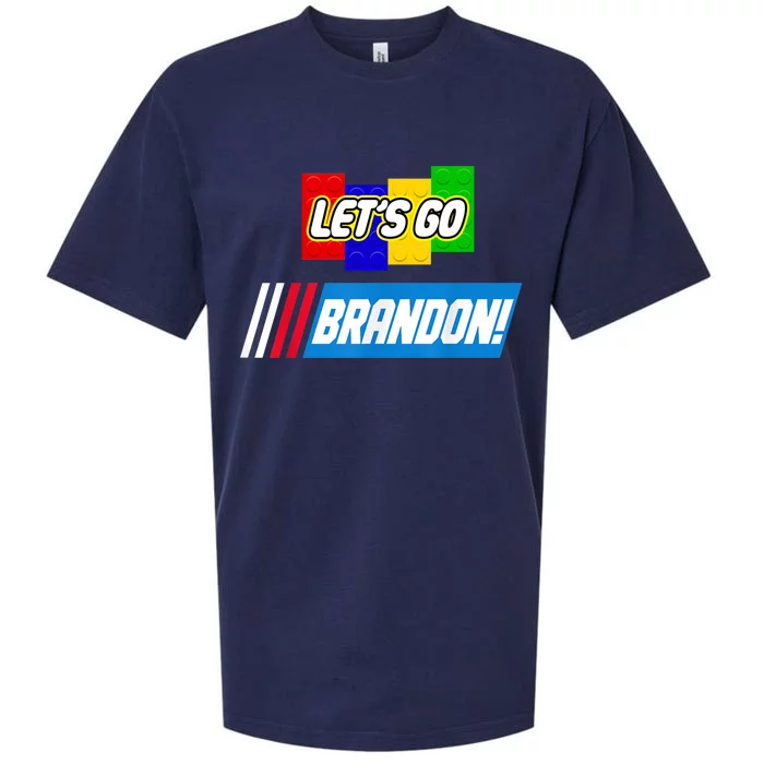 Let's Go Brandon Racing Biden Chant Spoof Logo Sueded Cloud Jersey T-Shirt