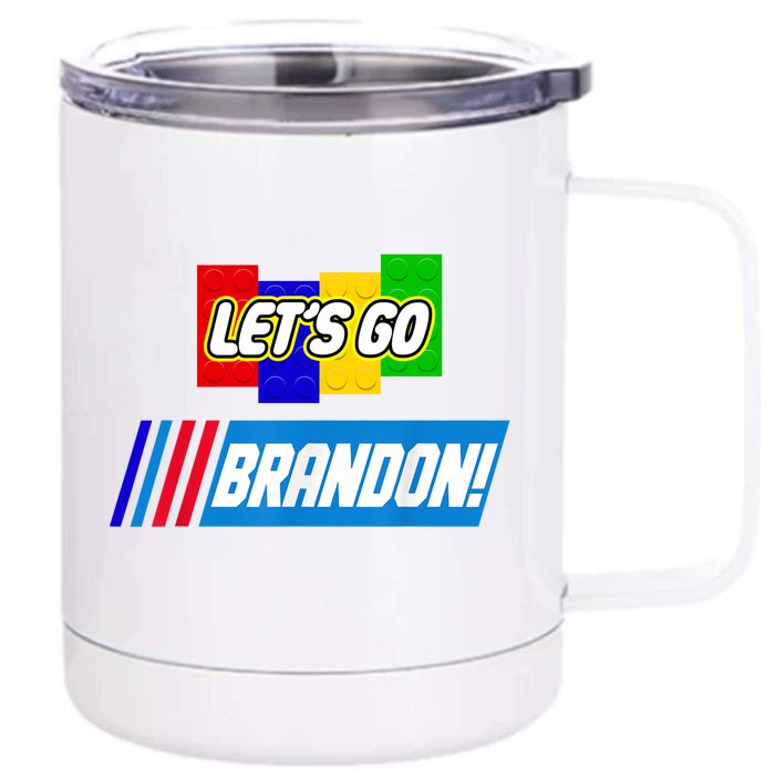 Let's Go Brandon Racing Biden Chant Spoof Logo Front & Back 12oz Stainless Steel Tumbler Cup