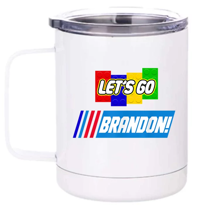 Let's Go Brandon Racing Biden Chant Spoof Logo Front & Back 12oz Stainless Steel Tumbler Cup