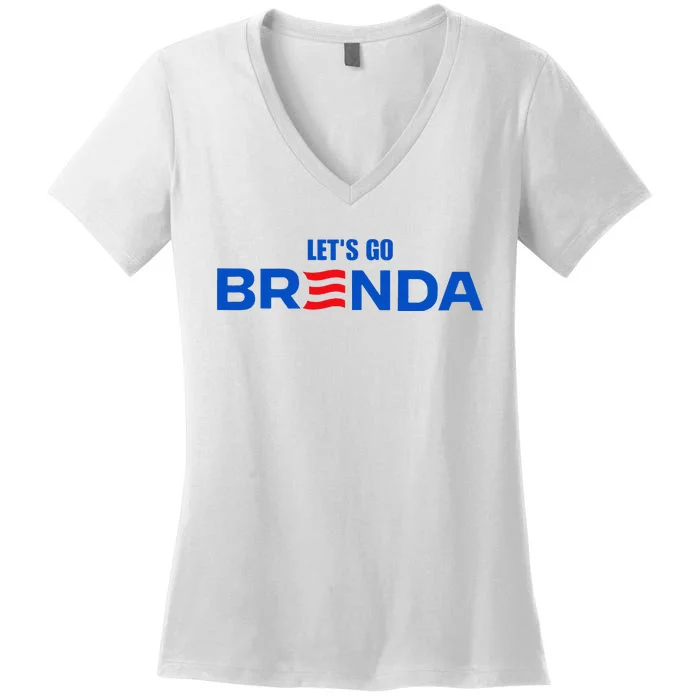 LetS Go Brenda Kamala 2024 Women's V-Neck T-Shirt