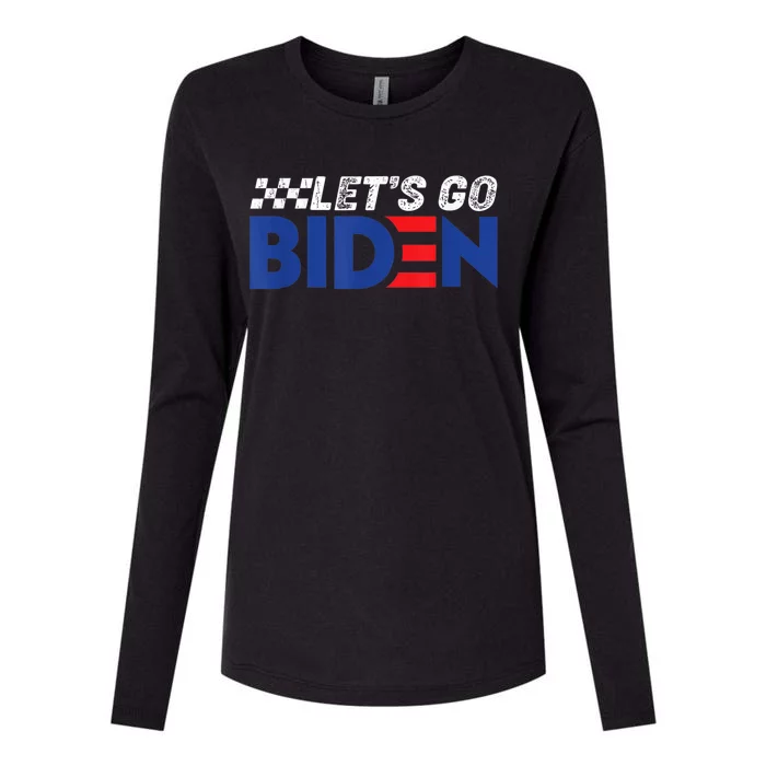 Let's Go Biden Brandon Womens Cotton Relaxed Long Sleeve T-Shirt