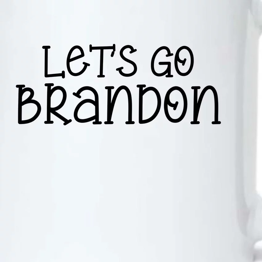 Let's Go Brandon Simple Text Black Color Changing Mug