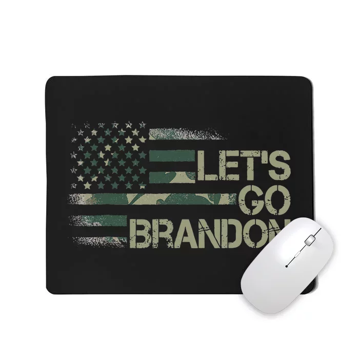 Let's Go Branson Brandon Camouflage US Flag Mousepad