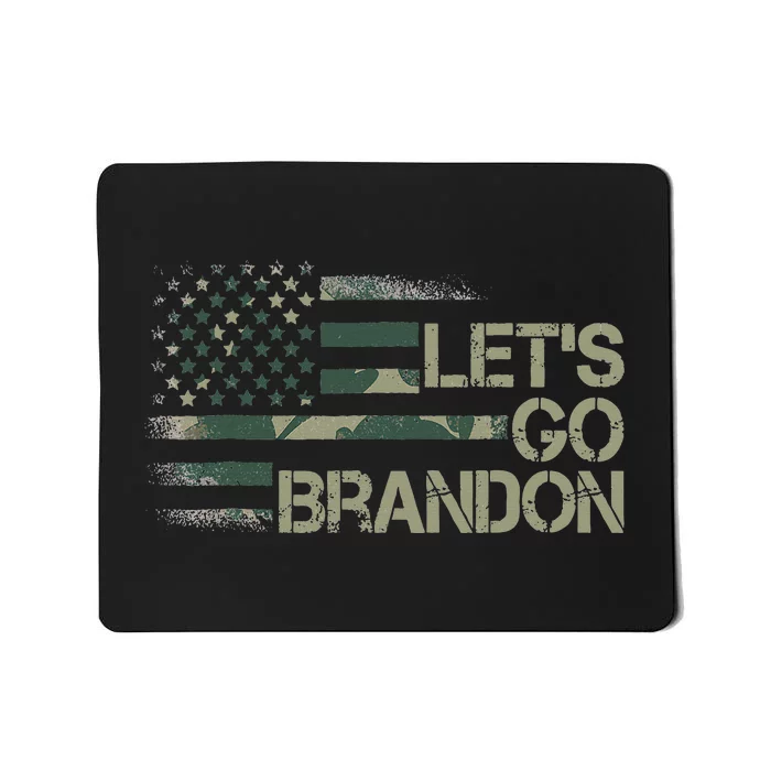 Let's Go Branson Brandon Camouflage US Flag Mousepad