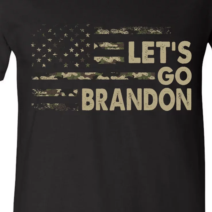 Let's Go Brandon Lets Go Brandon Lets Go Brandon Let's Go Brandon V-Neck T-Shirt