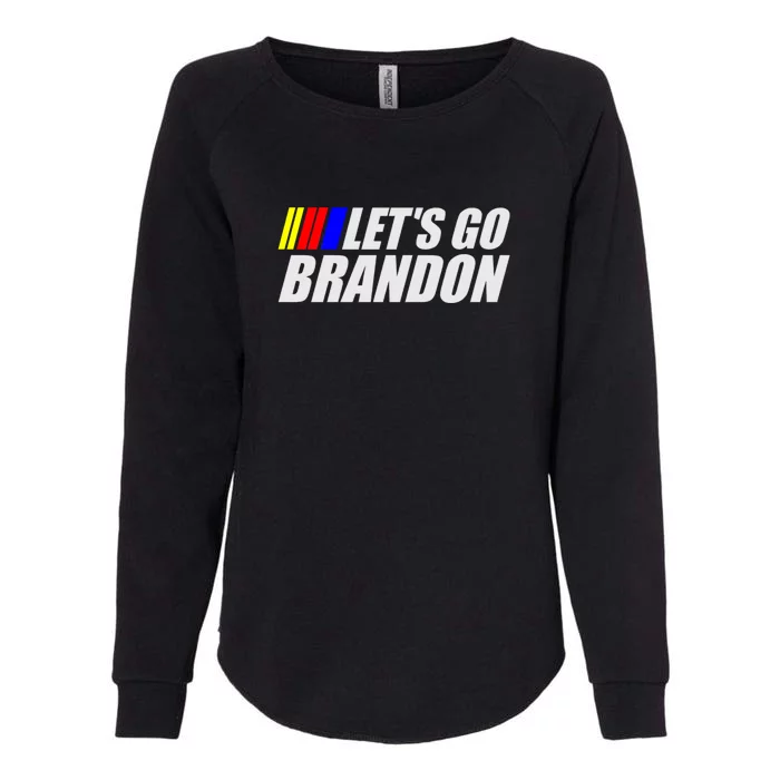 Let's Go Brandon FJB Racing Logo Womens California Wash Sweatshirt