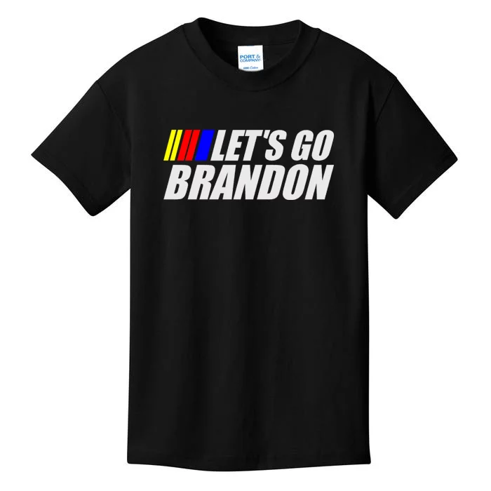 Let's Go Brandon FJB Racing Logo Kids T-Shirt