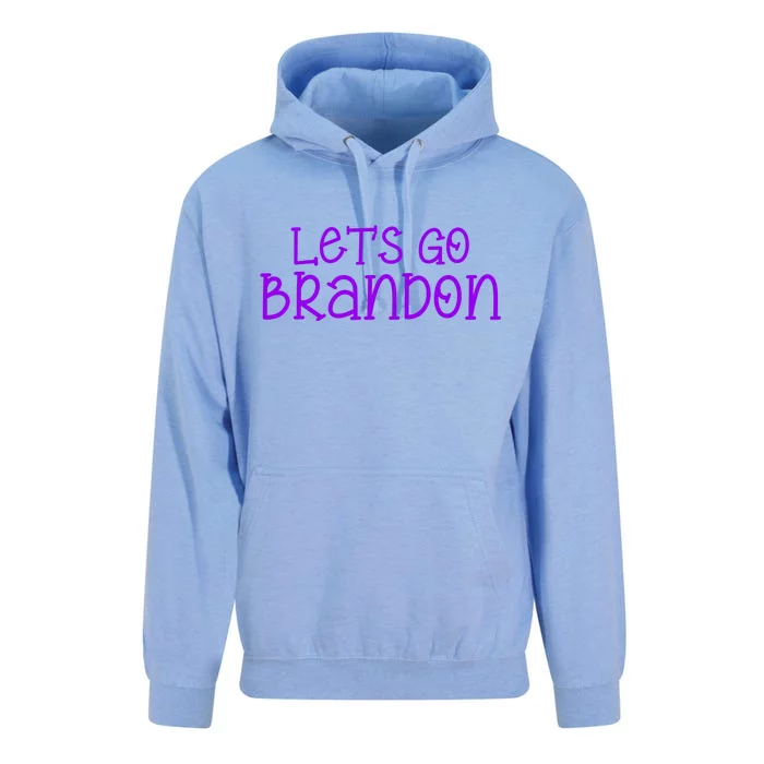 Let's Go Brandon Simple Purple Text Unisex Surf Hoodie