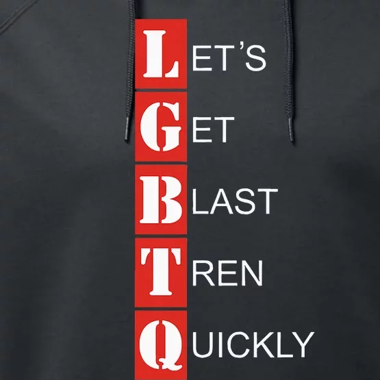 LetS Get Blast Tren Quickly Lgbtq Pride Month Performance Fleece Hoodie