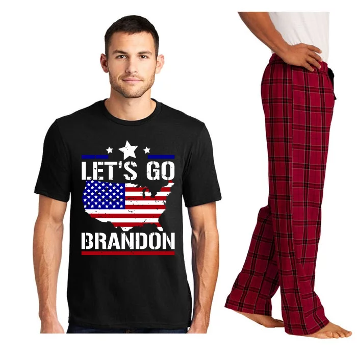 Let's Go Brandon USA Country Flag LGB FJB Pajama Set