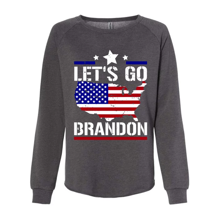 Let's Go Brandon USA Country Flag LGB FJB Womens California Wash Sweatshirt