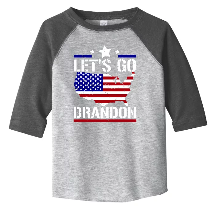 Let's Go Brandon USA Country Flag LGB FJB Toddler Fine Jersey T-Shirt