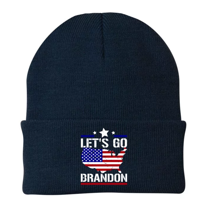 Let's Go Brandon USA Country Flag LGB FJB Knit Cap Winter Beanie