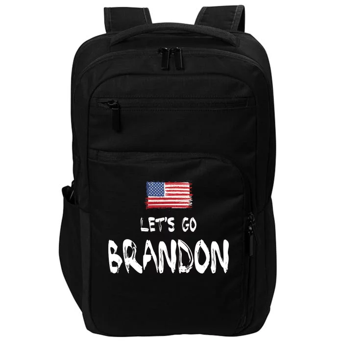 Let's Go Brandon FJB Chant Simple USA Flag Impact Tech Backpack