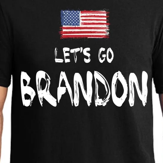 Let's Go Brandon FJB Chant Simple USA Flag Pajama Set