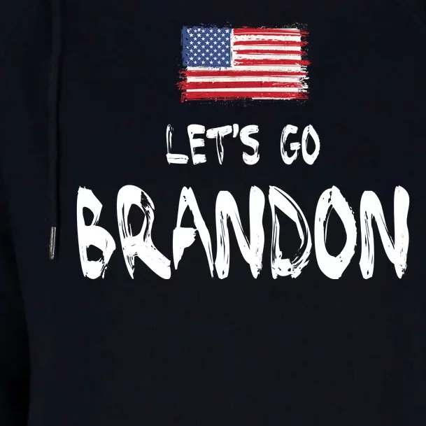 Let's Go Brandon FJB Chant Simple USA Flag Womens Funnel Neck Pullover Hood