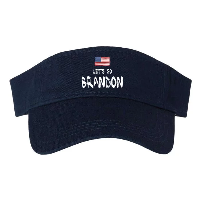 Let's Go Brandon FJB Chant Simple USA Flag Valucap Bio-Washed Visor