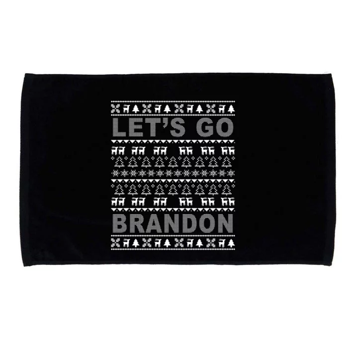 Let's Go Brandon Ugly Christmas Sweater FJB Chant Microfiber Hand Towel