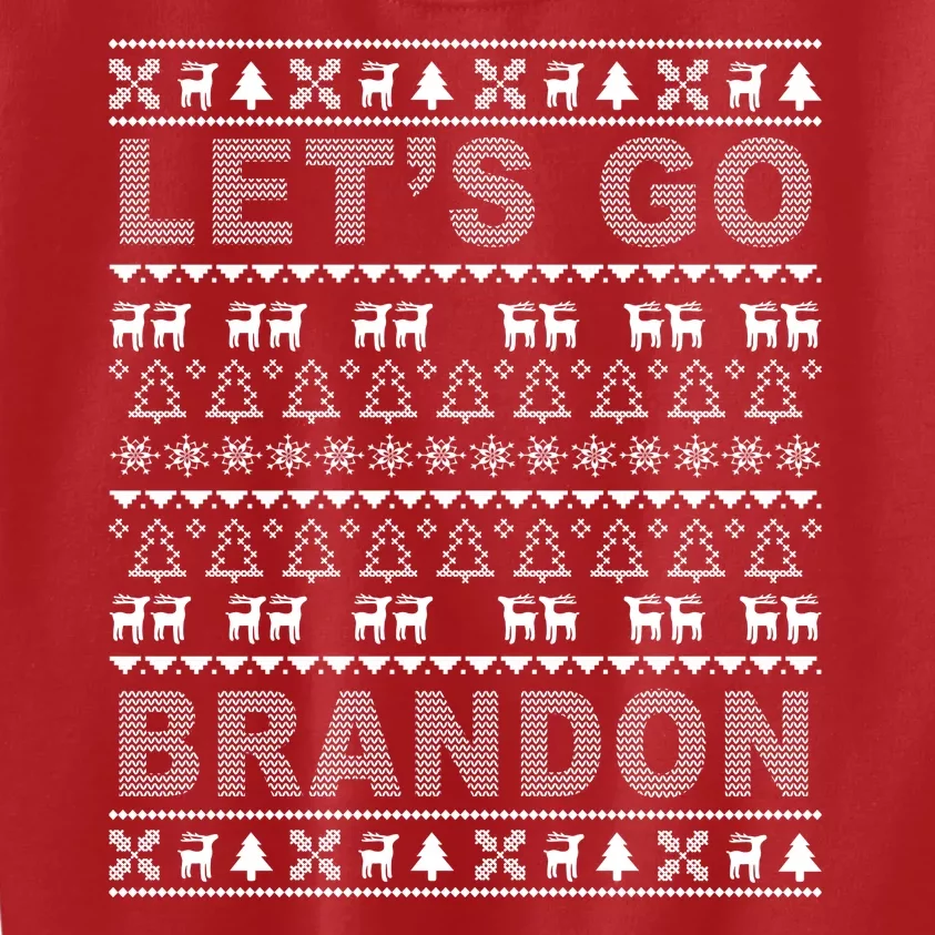 Let's Go Brandon Ugly Christmas Sweater FJB Chant Kids Sweatshirt