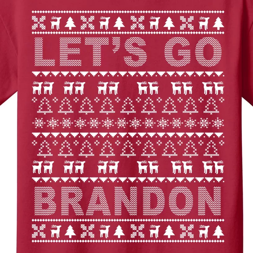 Let's Go Brandon Ugly Christmas Sweater FJB Chant Kids T-Shirt