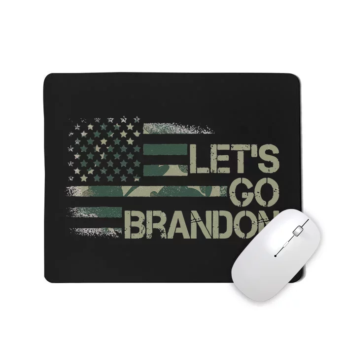 Lets Go Branson Brandon Camouflage US Flag Mousepad