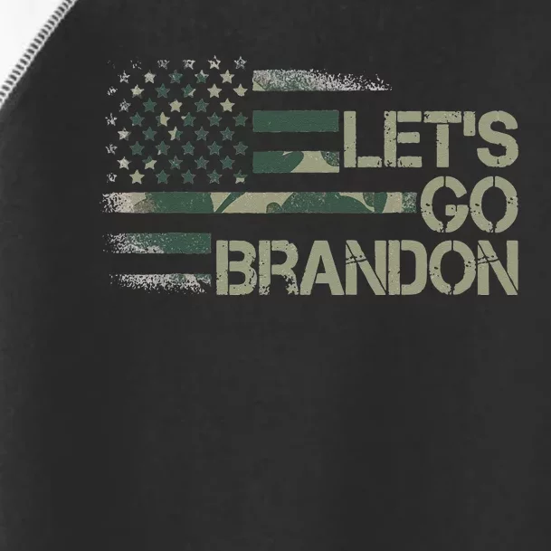 Lets Go Branson Brandon Camouflage US Flag Toddler Fine Jersey T-Shirt