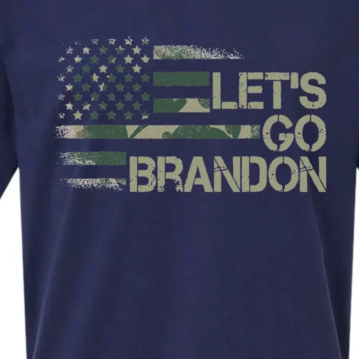 Lets Go Branson Brandon Camouflage US Flag Sueded Cloud Jersey T-Shirt