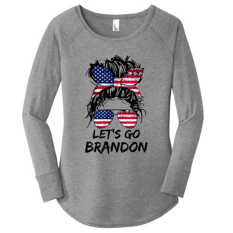 Let's Go Brandon, Lets Go Brandon Tees Women’s Perfect Tri Tunic Long Sleeve Shirt