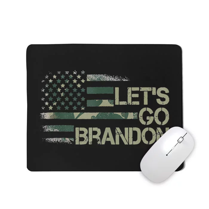 Lets Go Branson Brandon Camouflage US Flag Mousepad