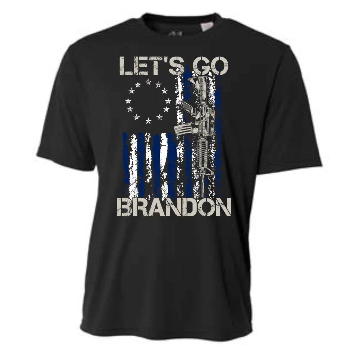 LetS Go Brandon Gun American Flag Patriots Cooling Performance Crew T-Shirt