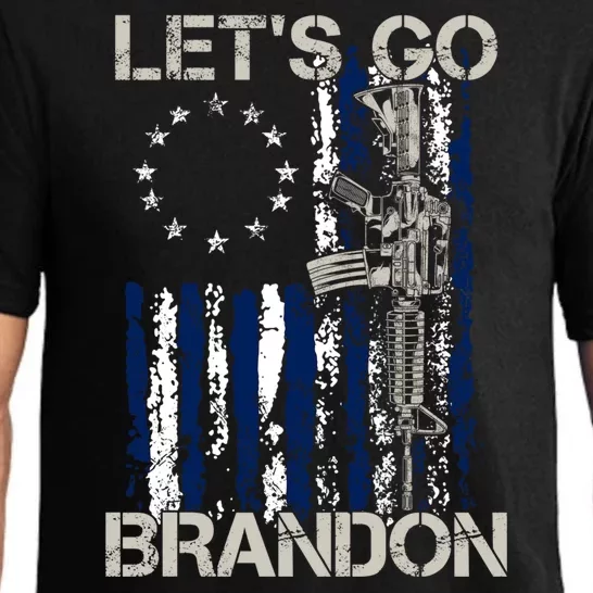 LetS Go Brandon Gun American Flag Patriots Pajama Set