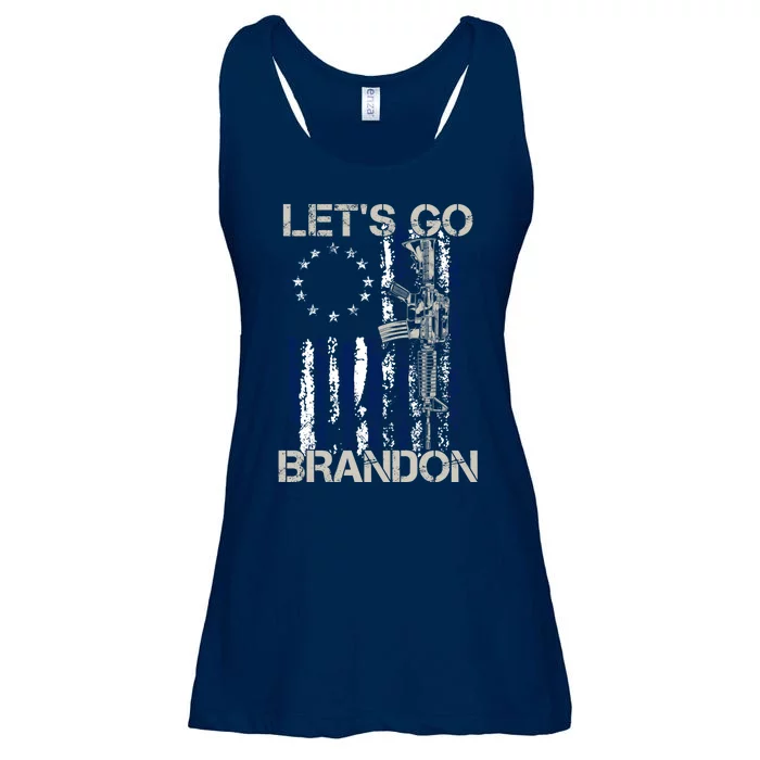 LetS Go Brandon Gun American Flag Patriots Ladies Essential Flowy Tank