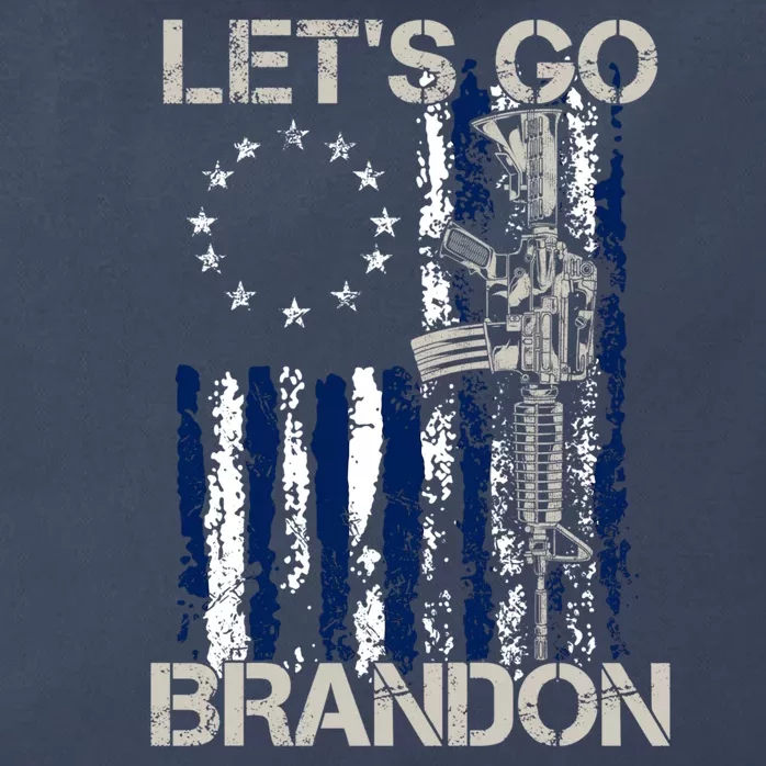 LetS Go Brandon Gun American Flag Patriots Zip Tote Bag